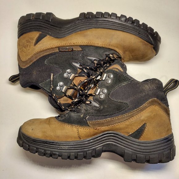 Mt Everest Shoes Mt Everest Tucson Womens Size 8 Black Tan Leather Sturdy Comfort Hiking